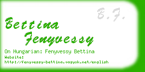 bettina fenyvessy business card